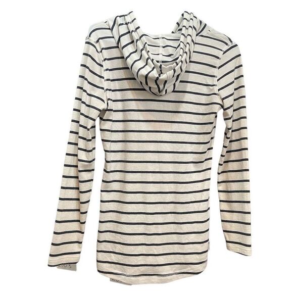 Eddie Bauer size M long sleeve hooded striped tee. - Picture 3 of 5